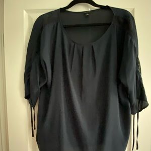 Navy Ann Taylor Blouse